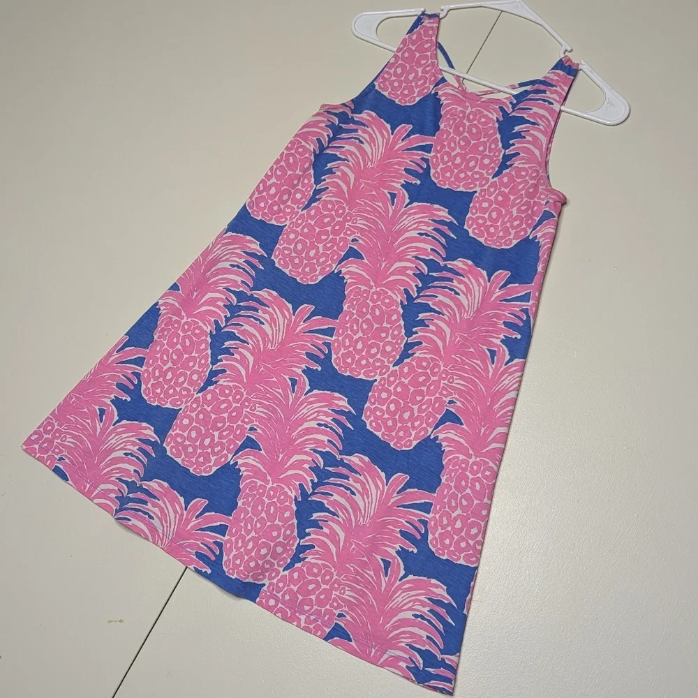 Lilly Pulitzer Kristen Swing Dress Pineapple Strappy Back Beachy‎ Size XS